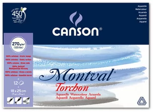 Canson Blok DO AKWARELI MONTVAL ŚNIEGOWY 18X25 CM 300G 12 KARTEK 200807323 - Podobrazia, bloki, papiery - miniaturka - grafika 1