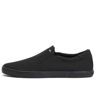 Buty Tommy Hilfiger Iconic Slip On FM0FM00597-0GK - czarne - Slip on męskie - miniaturka - grafika 1