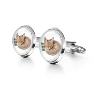 Spinki do mankietów i krawatów - Lisek - spinki do mankietów - miniaturka - grafika 1