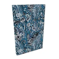 Notesy i bloczki - Notes A5 w kratkę Soft Touch Ornament Blue - miniaturka - grafika 1