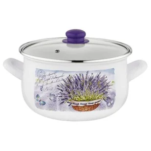 Florina Garnek emaliowany by Emalia Polska Pleszew Lavanda 18 cm 2,8 l - Garnki - miniaturka - grafika 1
