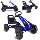 Jeździki dla dzieci - Ricokids Gokart dziecięcy na pedały RK-594 niebieski 759400 - miniaturka - grafika 1