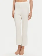 Piżamy damskie - Calvin Klein Underwear Spodnie piżamowe 000QS7285E Écru Slim Fit - miniaturka - grafika 1