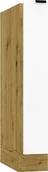 Szafki kuchenne - Szafka kuchenna stojąca CARGO GIANNA D15 biała alaska/dąb artisan z koszem STOLKAR - miniaturka - grafika 1