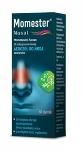 Polpharma Momester Nasal 50mcg/daw aerozol do nosa x60 dawek - Przeziębienie i grypa - miniaturka - grafika 1