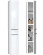 Szafki łazienkowe - SZAFKA ŁAZIENKOWA REGAŁ SŁUPEK NEL II BIAŁY POŁYSK - miniaturka - grafika 1