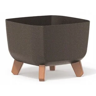 Doniczka PROSPERPLAST Gracia Square ECO Wood DGQL400W-4625W - Donice - miniaturka - grafika 1