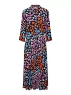 Sukienki - YAS Damska sukienka Yassavanna Long Shirt Dress S. Noos, Czarny/Aop: liro Print, XL - miniaturka - grafika 1
