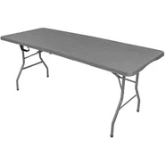 STÓŁ CATERINGOWY SKŁADANY W WALIZKĘ 180x74CM MAX.100KG  WOODLAND DESKA CIEMNY SZARY