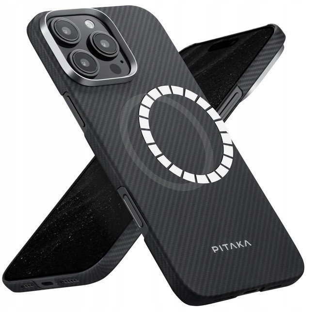 Case PITAKA Ultra-Slim MagSafe for iPhone 16 Pro Max black grey