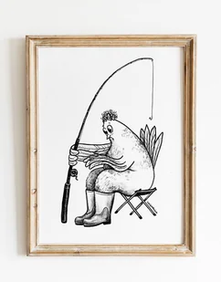 Plakat Kurka wędkarka - Obrazy i zdjęcia Plakat Kurka wędkarka - Obrazy i zdjęcia - miniaturka - grafika 1