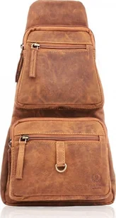 Paolo Peruzzi Plecak na jedno ramię j. brązowy PAOLO PERUZZI skórzany T-38-LB - Torebki damskie - miniaturka - grafika 1