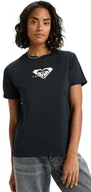 Koszulki i topy damskie - t-shirt damski ROXY VL OCEANREGULAR CORPO TRUE BLACK - miniaturka - grafika 1
