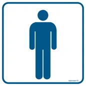 Systemy ekspozycyjne i znaki informacyjne - RA016 TOALETA MĘSKA 1, PN - PŁYTA PCV 1MM; (200X200MM) - miniaturka - grafika 1