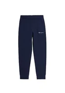 Spodenki męskie - Champion Legacy Authentic Pants-Script Logo Powerblend Fleece Rib Cuff męskie spodnie dresowe, Blu Marino, M - miniaturka - grafika 1