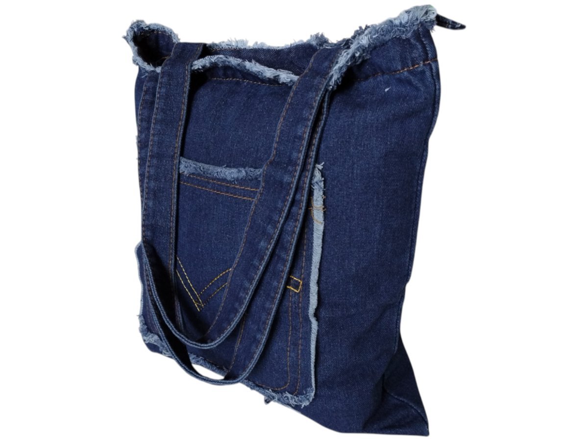 Torebka Damska Jeans, Worek Listonoszka Na Ramie Jeansowa Torba Materiałowa