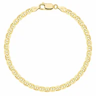 Bransolety męskie - OPRAVA POZŁACANA SREBRNA BRANSOLETKA GUCCI 925 585 - 4,5MM 21cm MASYWNA MĘSKA ZŁOTA - miniaturka - grafika 1