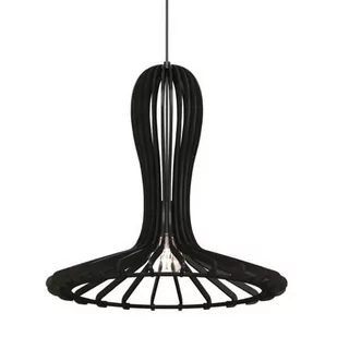 Skandynawska lampa wisząca Rina 5021 Amplex do salonu nad stół drewno czarna - Lampy sufitowe - miniaturka - grafika 1