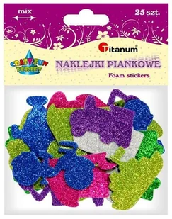 Titanum Naklejki piankowe pojazdy brokatowe - Przybory szkolne - miniaturka - grafika 2