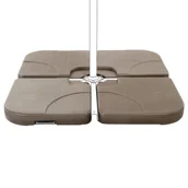 Parasole ogrodowe - Beliani Zestaw 4 obciążników do parasola ogrodowego Caria brązowe 62340 - miniaturka - grafika 1