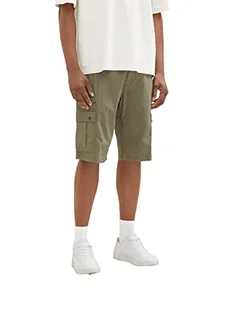 TOM TAILOR Męskie Szorty bermudy 1035040, 10415 - Dusty Olive Green, 31 - Spodenki damskie - miniaturka - grafika 1