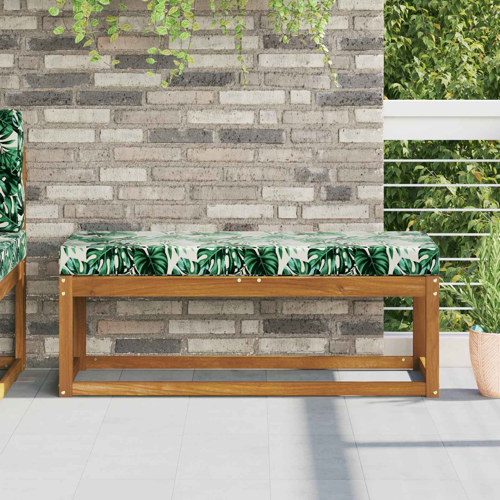 vidaXL vidaXL Poduszka na siedzisko Wzór liścia 115 x 40 x 8 cm