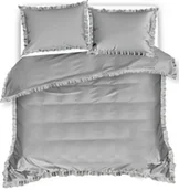 Pościel - Pościel Z Falbaną 160X200 Jasnoszara 2597 - miniaturka - grafika 1
