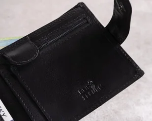 Skórzany Portfel Męski Z Systemem Rfid Zamykany Na Zatrzask Lumarko! - Portfele - miniaturka - grafika 10