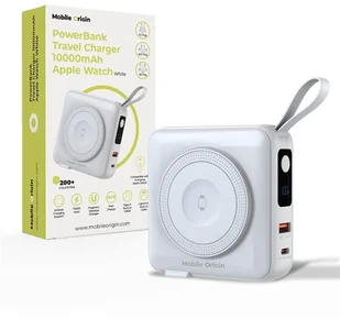 Mobile Origin Powerbank & Travel Charger, Lightning/USB-C Cable, MagSafe/AW/iPhone Compatible, white - Powerbanki - miniaturka - grafika 1