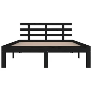 Lumarko Rama łóżka, czarna, lite drewno, 200 x 200 cm - Łóżka - miniaturka - grafika 5