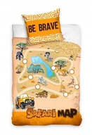 Pościel dla dzieci - POŚCIEL bawełniana ZWIERZĘTA safari 160x200 sawanna - miniaturka - grafika 1