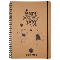 Notesy i bloczki - brulion na spirali ECO KIDS 66B5 w kratkę - miniaturka - grafika 1