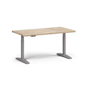 Stół warsztatowy z regulacją wysokości ULIX, elektryczny, 1500 x 800 x 690-1340 mm, podstawa szara - Stoły warsztatowe - miniaturka - grafika 1