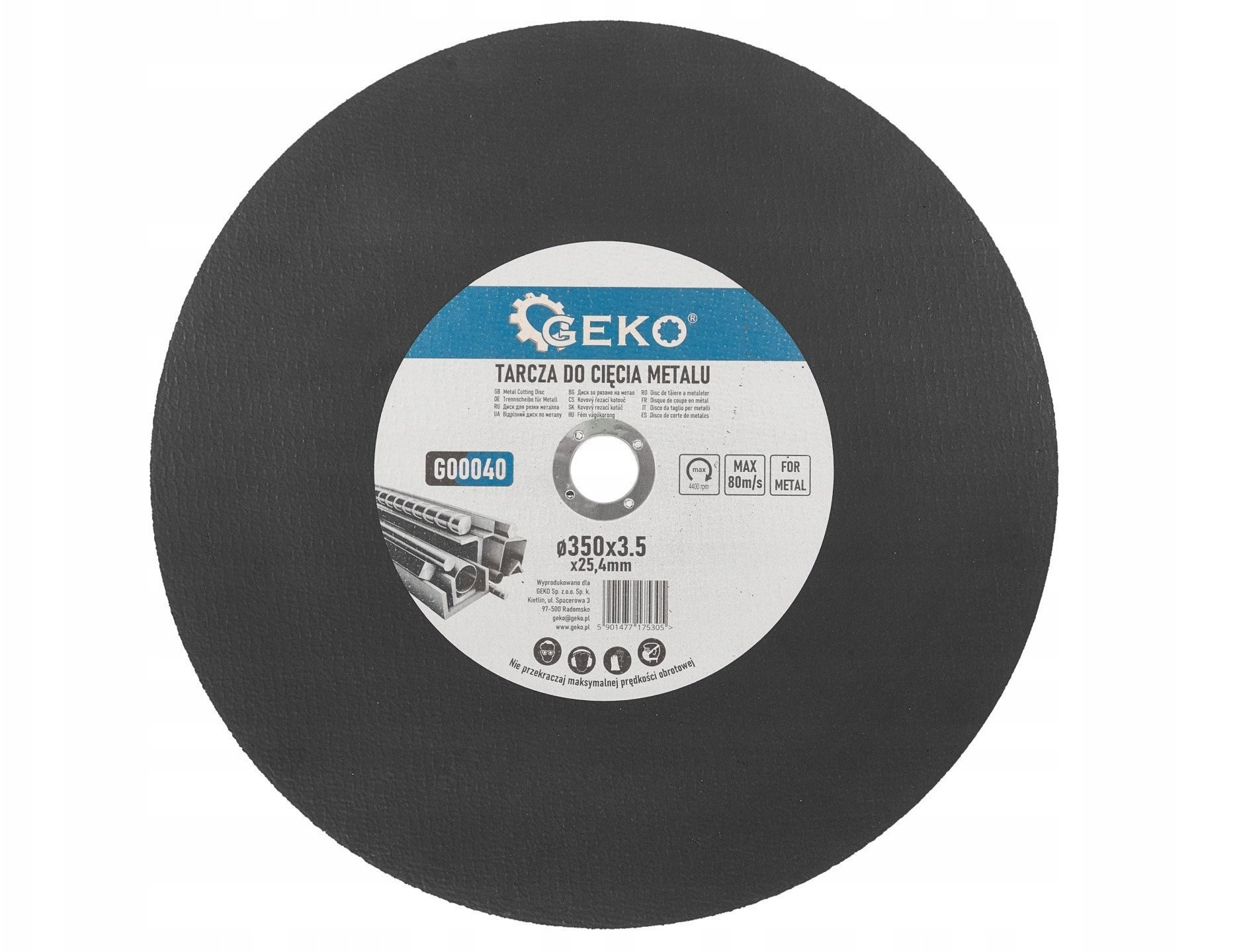 Geko Tarcza do metalu 350x3.5x25,4 25