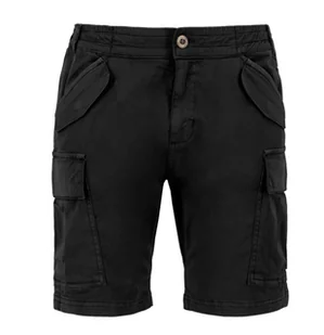 spodnie bojówki krótkie ALPHA INDUSTRIES - AIRMAN SHORT BLACK-33 - Spodnie męskie - miniaturka - grafika 1