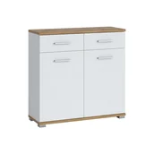 Komody - Komoda HOLG07 Hola Meble Wójcik Biały, Biel Alpejska, Dąb Wotan - miniaturka - grafika 1