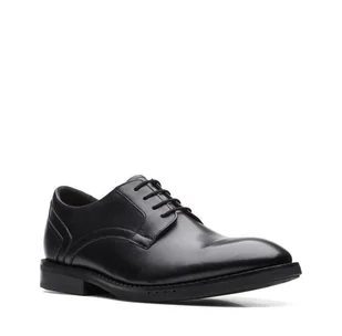 Clarks Un Hugh Lace H [black leather] - rozmiar 41 - Półbuty męskie - miniaturka - grafika 1