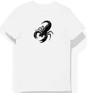 Koszulki męskie - Koszulka męska biała z motywem skorpiona w tajemniczym blasku L - miniaturka - grafika 1
