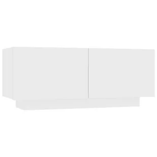 vidaXL Szafka pod TV, biała, 100x35x40 cm, płyta wiórowa - Szafki RTV - miniaturka - grafika 1