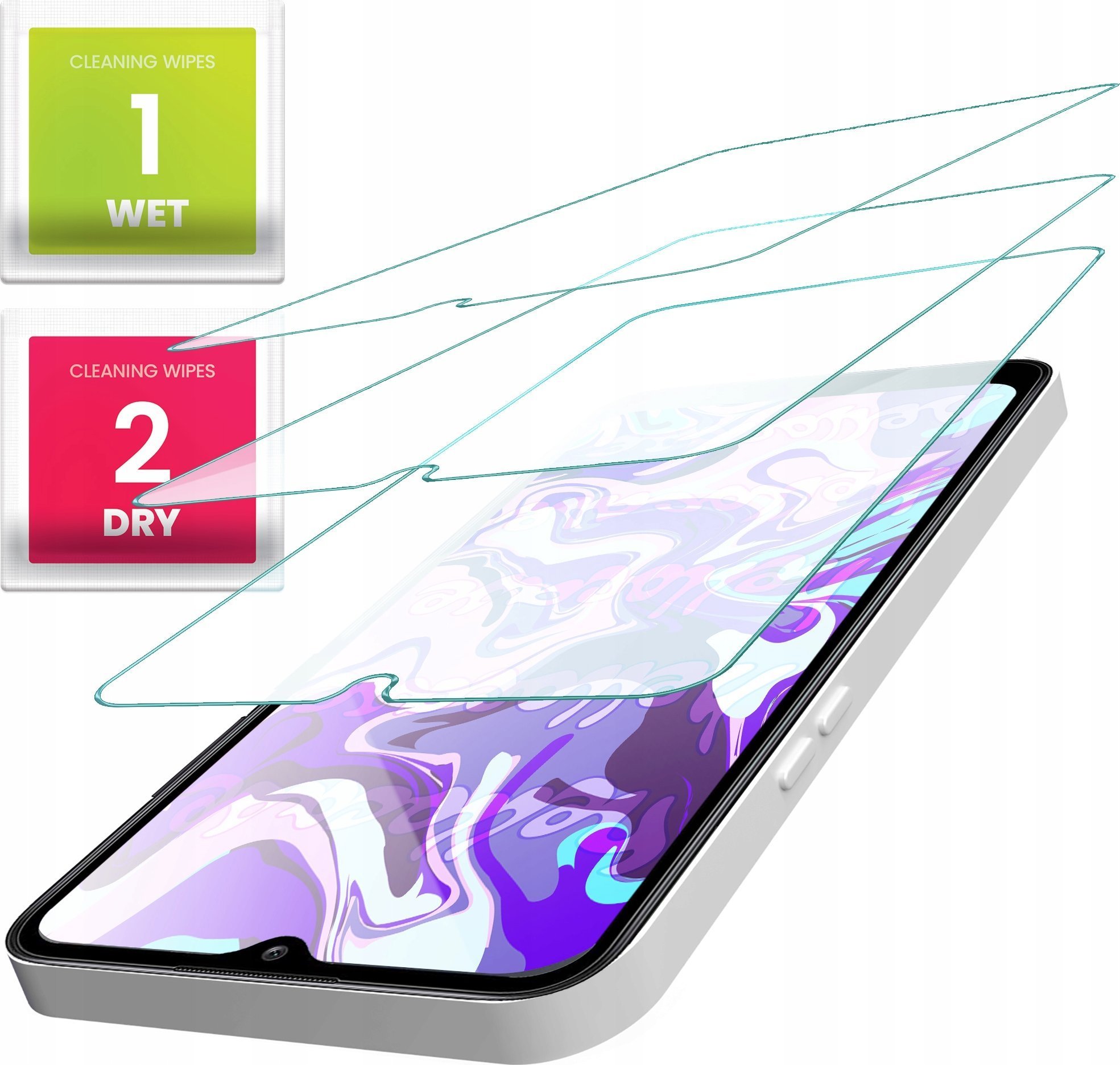 Hello Case 3-PAK Szkło Hartowane do Samsung Galaxy A22 4G 9H, płaskie 2.5D, ochronne