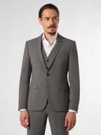 Garnitury - Finshley & Harding London Męska marynarka od garnituru modułowego Mężczyźni Slim Fit Sztuczne włókno szary marmurkowy, 42 - miniaturka - grafika 1