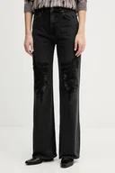 Spodnie damskie - Sisley jeansy damskie medium waist 4YDCLE04X - miniaturka - grafika 1