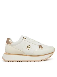 Tommy Hilfiger Sneakersy Low Cut Lace-Up Sneaker T3A9-33759-1355 M Biały - Buty dla dziewczynek - miniaturka - grafika 1