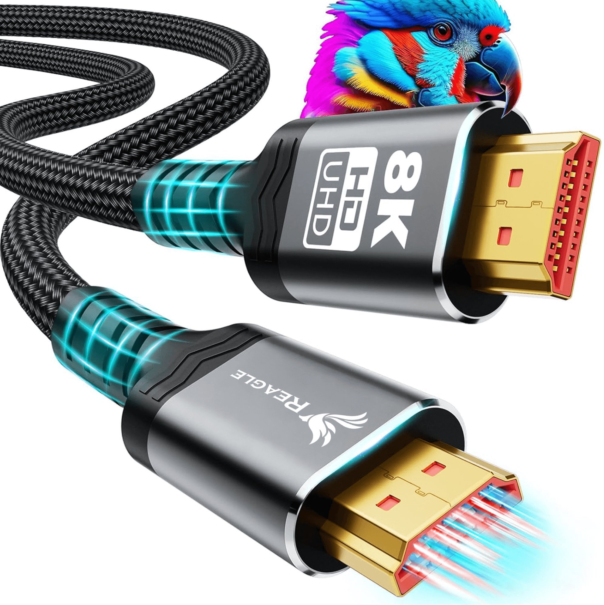 Kabel Baseus Kabel HDMI 2.1 8K 4K 144Hz 120Hz UHD eARC VRR HDR 48Gbps Przewód TV XBOX 1M