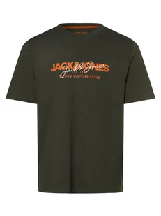 Jack & Jones Koszulka męska - JJAlvis Mężczyźni Bawełna zielony nadruk, M - Koszulki męskie - miniaturka - grafika 1
