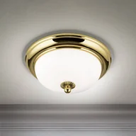 Lampy sufitowe - ORION Lampa sufitowa Empire, Ø 26,5 cm, złota, matowe opalowe szkło - miniaturka - grafika 1
