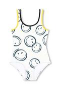 Stroje kąpielowe dla dziewczynek - Marc Jacobs jednoczęściowy strój kąpielowy dziecięcy kolor beżowy - miniaturka - grafika 1