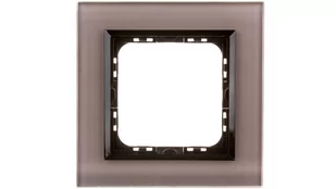 LEDart 1-krotna - Ospel SONATA R-1RGC/41/25, szare szkło, grubość 4 mm - Klawisze i ramki - miniaturka - grafika 1