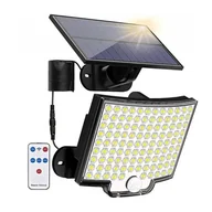 Lampy ogrodowe - Naświetlacz Solarny LED Lampa Ogrodowa 6500K IP44 Czujnik Ruchu i Zmierzchu - miniaturka - grafika 1