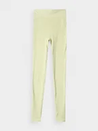 Spodnie sportowe damskie - Damskie legginsy basic 4F 4FRAW24TTIGF251 - zielone - miniaturka - grafika 1